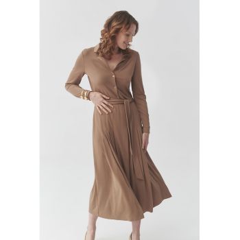 Rochie-camasa cu cordon in talie