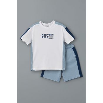 Set de tricou de si pantaloni scurti cu snur