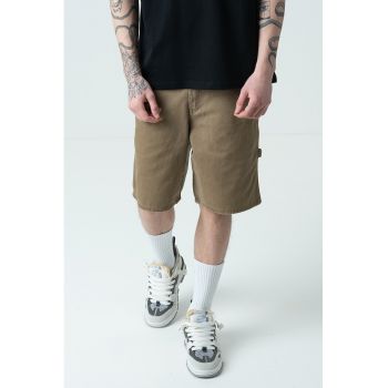 Blugi scurti relaxed fit cu logo