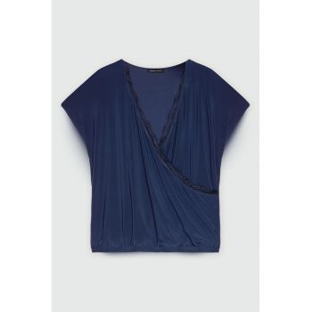 Bluza cu decolteu cache-coeur