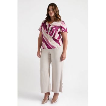 Bluza cu imprimeu si maneci scurte