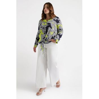 Bluza cu nasturi si imprimeu floral