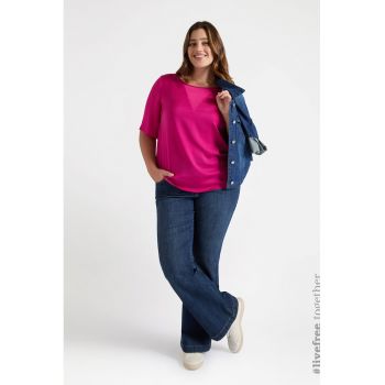 Bluza de satin cu maneci scurte
