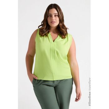 Bluza fara maneci cu decolteu in V