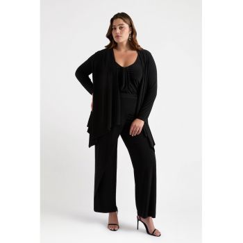 Cardigan asimetric fara inchidere