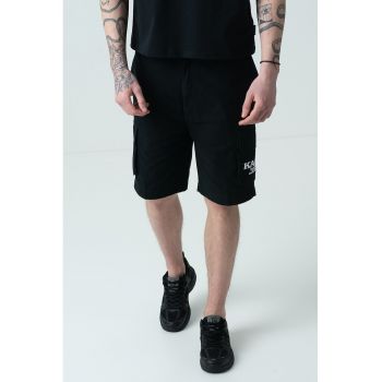 Pantaloni cargo scurti cu logo