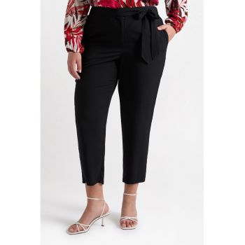 Pantaloni crop cu funda