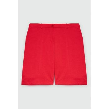 Pantaloni scurti uni din amestec de bumbac