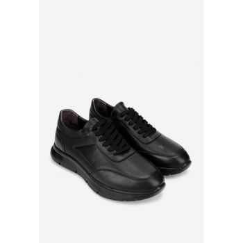Pantofi barbati piele naturala neagra