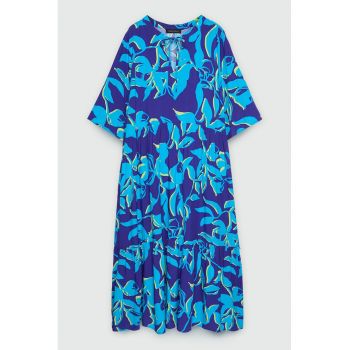 Rochie dreapta cu model floral