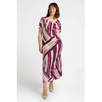 Rochie lunga cu imprimeu