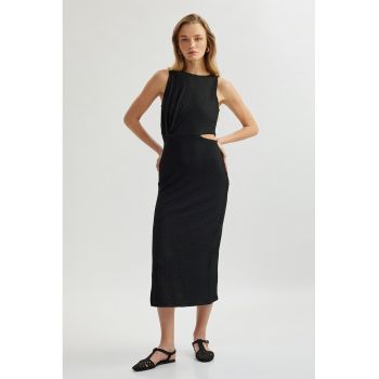 Rochie midi cu slit lateral