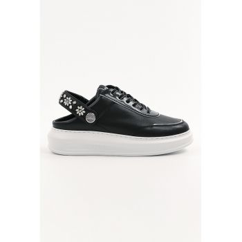 Saboti slingback din piele