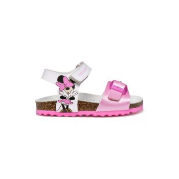 Sandale cu velcro si model Minnie Mouse