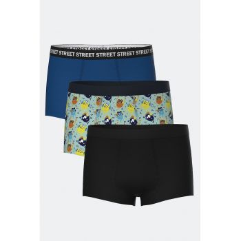 Set de boxeri cu talie elastica - 3 perechi