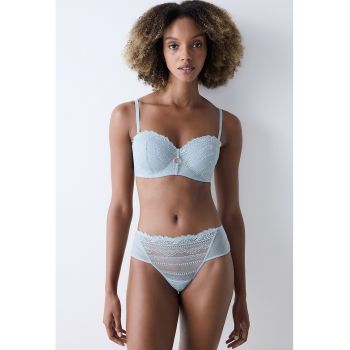 Sutien push-up cu insertii de dantela
