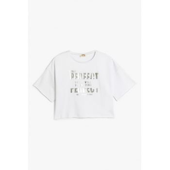 Tricou crop de bumbac