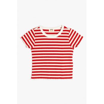 Tricou crop slim fit