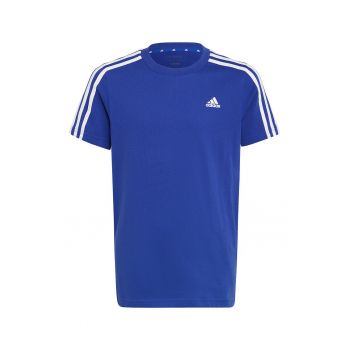 Tricou de bumbac cu decolteu la baza gatului