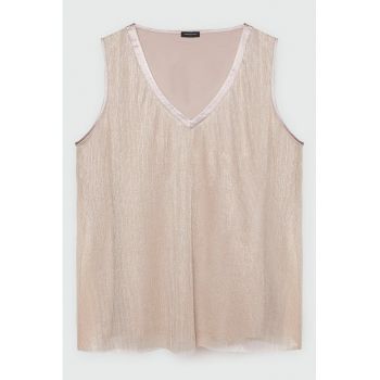 Tricou uni cu decolteu in V