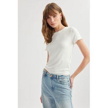 Tricou uni slim fit