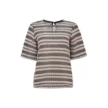 Bluza texturata cu maneci scurte