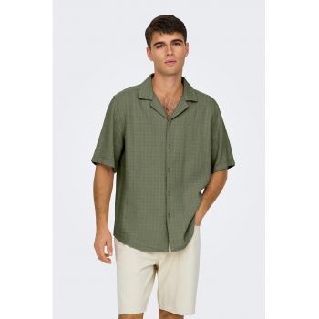 Camasa regular fit cu maneci scurte