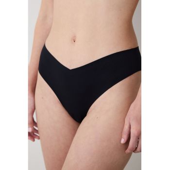 Chiloti brazilieni cu talie in V - Negru -