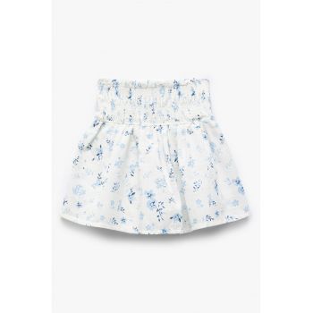 Fusta de bumbac cu model floral