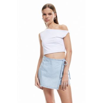 Fusta-pantalon din denim