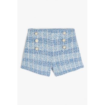 Pantaloni scurti cu nasturi decorativi