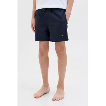 Pantaloni scurti cu snur de ajustare si banda logo in talie