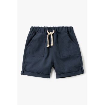 Pantaloni scurti cu snur si buzunare oblice