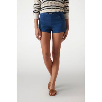 Pantaloni scurti de denim cu talie elastica