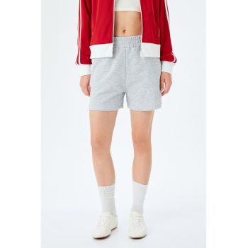 Pantaloni scurti din amestec de bumbac cu buzunare laterale
