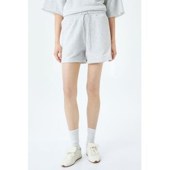 Pantaloni scurti din amestec de bumbac cu buzunare laterale