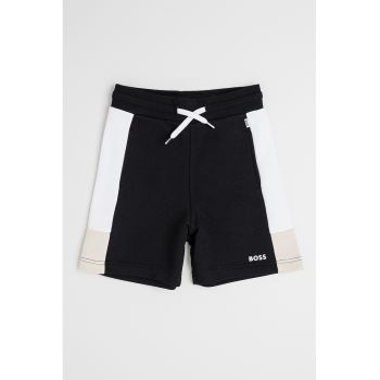 Pantaloni scurti din amestec de bumbac cu talie ajustabila