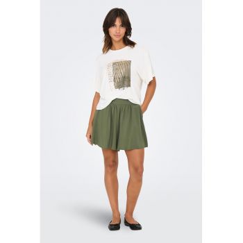 Pantaloni scurti relaxed fit cu talie elastica