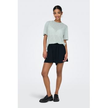 Pantaloni scurti relaxed fit cu talie elastica