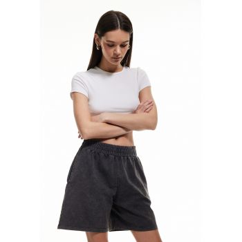 Pantaloni scurti relaxed-fit cu talie inalta