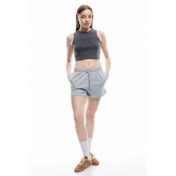 Pantaloni scurti uni cu snur