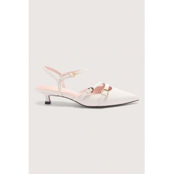 Pantofi de piele cu catarame