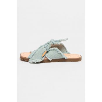 Papuci de denim cu funda