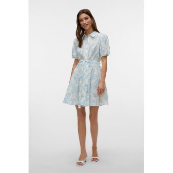 Rochie-camasa de bumbac organic cu cordon
