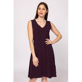 Rochie din amestec de bumbac cu decolteu in V Vilaka