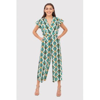 Salopeta cu maneca scurta cu imprimeu colorat PA606 MULTI