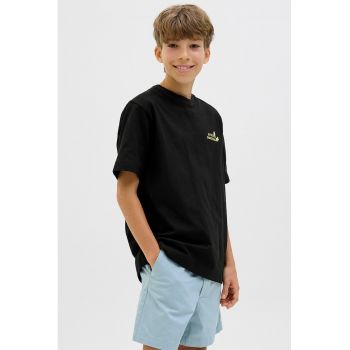 Tricou cu imprimeu si maneci cazute