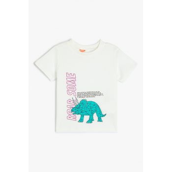 Tricou de bumbac cu imprimeu grafic