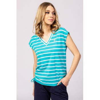 Tricou din amestec de modal cu decolteu in V Malky