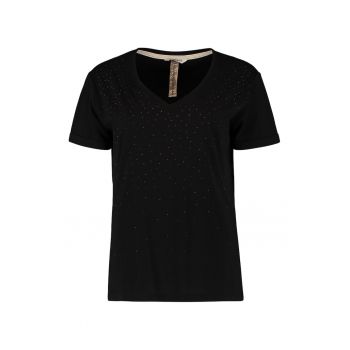 Tricou din amestec de modal cu decolteu in V